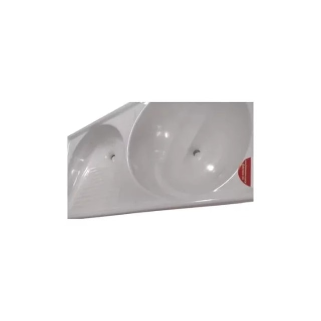 Tanque Duplo de Fibra 0,85 x 0,50cm Branco Granitado - FortMármore Tanque Duplo de Fibra 0,85 x 0,50cm Branco Granitado - FortMármore