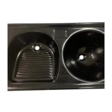 Tanque Duplo de Fibra 0,85 x 0,50cm Grafite Granitado - FortMármore Tanque Duplo de Fibra 0,85 x 0,50cm Grafite Granitado - FortMármore