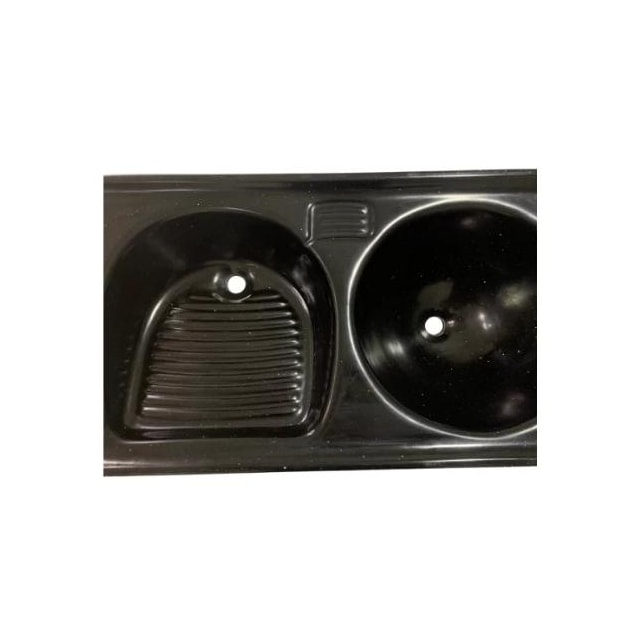 Tanque Duplo de Fibra 0,85 x 0,50cm Grafite Granitado - FortMármore Tanque Duplo de Fibra 0,85 x 0,50cm Grafite Granitado - FortMármore