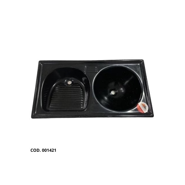 Tanque Duplo de Fibra 0,85 x 0,50cm Grafite Granitado - FortMármore Tanque Duplo de Fibra 0,85 x 0,50cm Grafite Granitado - FortMármore