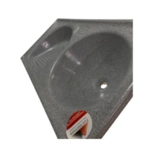 Tanque Duplo de Fibra 1,20 x 0,50 m Cinza Granitado - FORTMÁRMORE Tanque Duplo de Fibra 1,20 x 0,50 m Cinza Granitado - FORTMÁRMORE