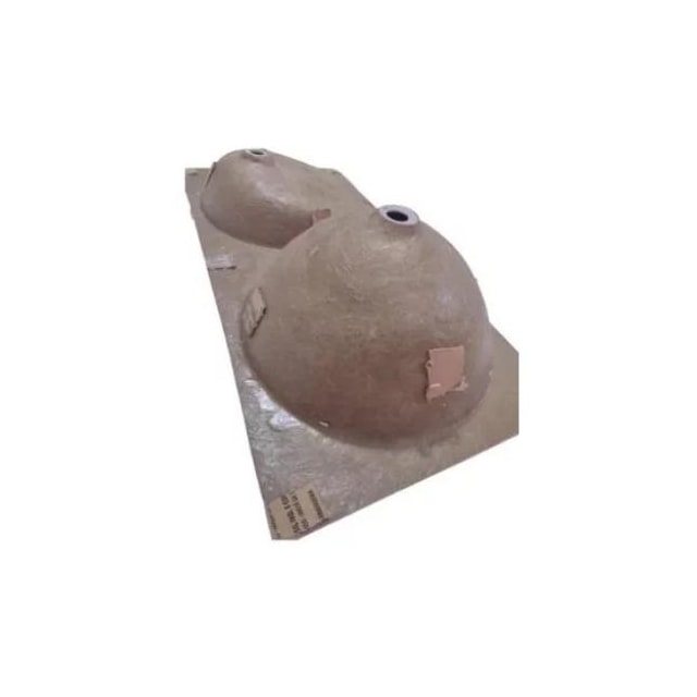 Tanque Duplo de Fibra 1,20 x 0,50cm Branco Granitado - FORTMÁRMORE Tanque Duplo de Fibra 1,20 x 0,50cm Branco Granitado - FORTMÁRMORE