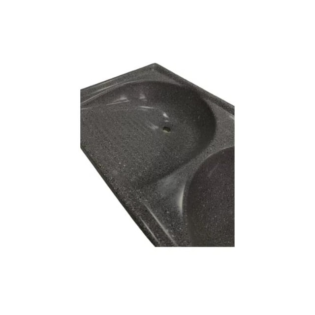 Tanque Duplo de Fibra 100 x 50cm Cinza Granitado - FORTMÁRMORE Tanque Duplo de Fibra 100 x 50cm Cinza Granitado - FORTMÁRMORE