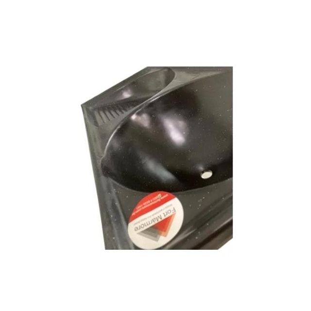 Tanque Duplo de Fibra 100 x 50cm Grafite Granitado - FORTMÁRMORE Tanque Duplo de Fibra 100 x 50cm Grafite Granitado - FORTMÁRMORE