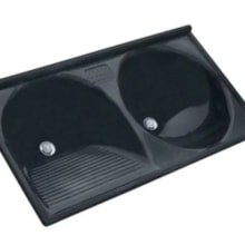 Tanque Duplo Mármore Sintético Premium 1,20 x 0,60m Verde Romano - Decoralita Tanque Duplo Mármore Sintético Premium 1,20 x 0,60m Verde Romano - Decoralita