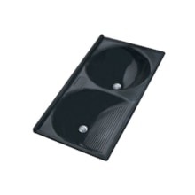 Tanque Duplo Mármore Sintético Premium 102x50cm Verde Romano - Decoralita Tanque Duplo Mármore Sintético Premium 102x50cm Verde Romano - Decoralita