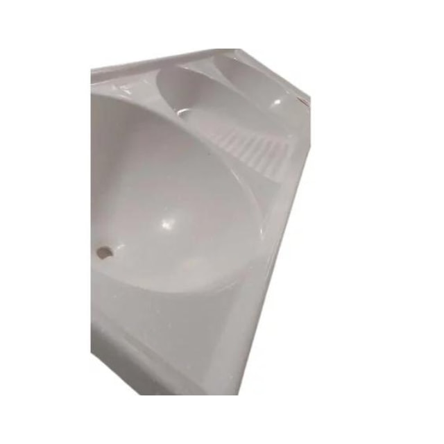 Tanque Triplo de Fibra 1,50 x 0,50m Branco Granitado - FORTMÁRMORE Tanque Triplo de Fibra 1,50 x 0,50m Branco Granitado - FORTMÁRMORE