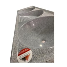 Tanque Triplo de Fibra 1,50 x 0,50m Cinza Granitado - FORTMÁRMORE Tanque Triplo de Fibra 1,50 x 0,50m Cinza Granitado - FORTMÁRMORE