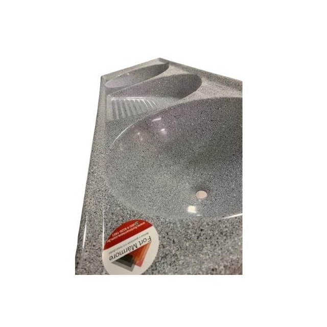 Tanque Triplo de Fibra 1,50 x 0,50m Cinza Granitado - FORTMÁRMORE Tanque Triplo de Fibra 1,50 x 0,50m Cinza Granitado - FORTMÁRMORE