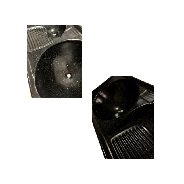 Tanque Triplo de Fibra 1,50 x 0,50m Grafite Granitado - FORTMÁRMORE Tanque Triplo de Fibra 1,50 x 0,50m Grafite Granitado - FORTMÁRMORE