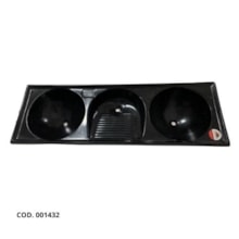 Tanque Triplo de Fibra 1,50 x 0,50m Grafite Granitado - FORTMÁRMORE Tanque Triplo de Fibra 1,50 x 0,50m Grafite Granitado - FORTMÁRMORE