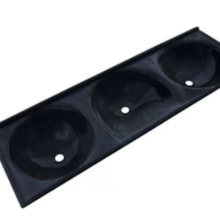 Tanque Triplo Mármore Sintético Premium 1,55 x 0,55m Verde Romano - Decoralita Tanque Triplo Mármore Sintético Premium 1,55 x 0,55m Verde Romano - Decoralita