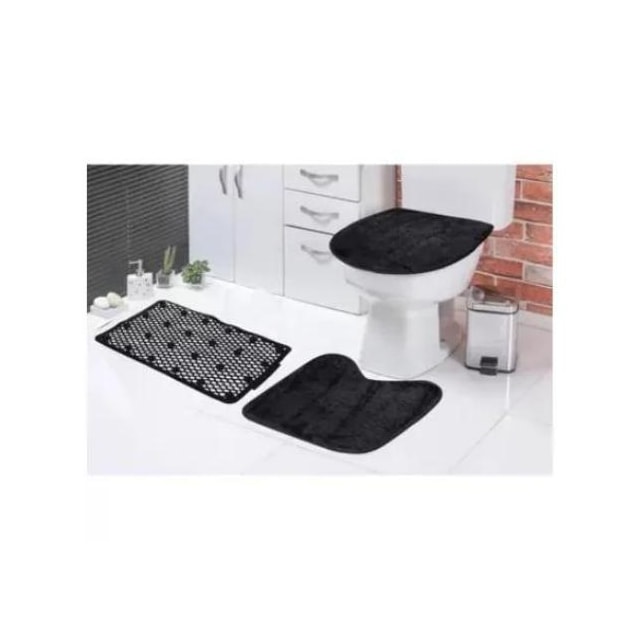 Tapete de Plástico Flexível para Área Molhada 50 x 32cm Preto - ASTRA Tapete de Plástico Flexível para Área Molhada 50 x 32cm Preto - ASTRA