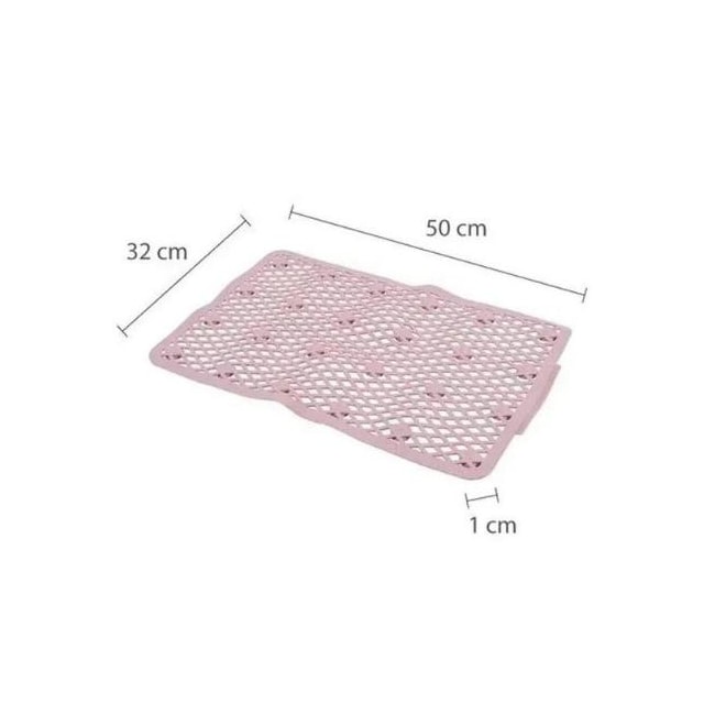 Tapete de Plástico Flexível para Área Molhada 50 x 32cm Rosa - ASTRA Tapete de Plástico Flexível para Área Molhada 50 x 32cm Rosa - ASTRA
