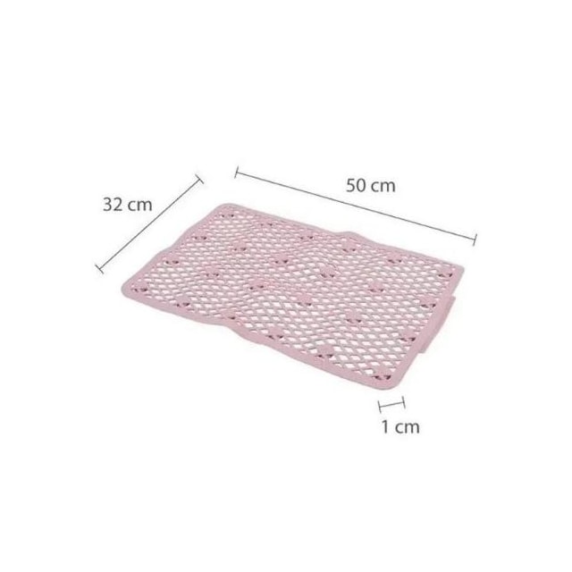 Tapete de Plástico Flexível para Área Molhada 50 x 32cm Rosa - ASTRA