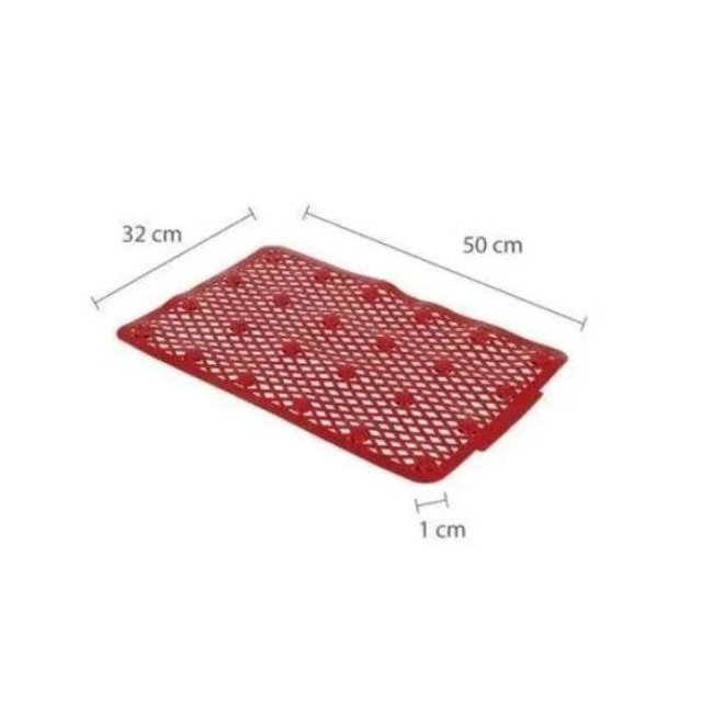 Tapete de Plástico Flexível para Área Molhada 50 x 32cm Vermelho - ASTRA