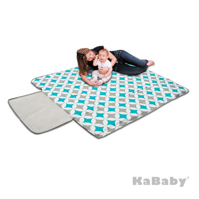 Tapete Para Passeio Colorido Kababy Azul