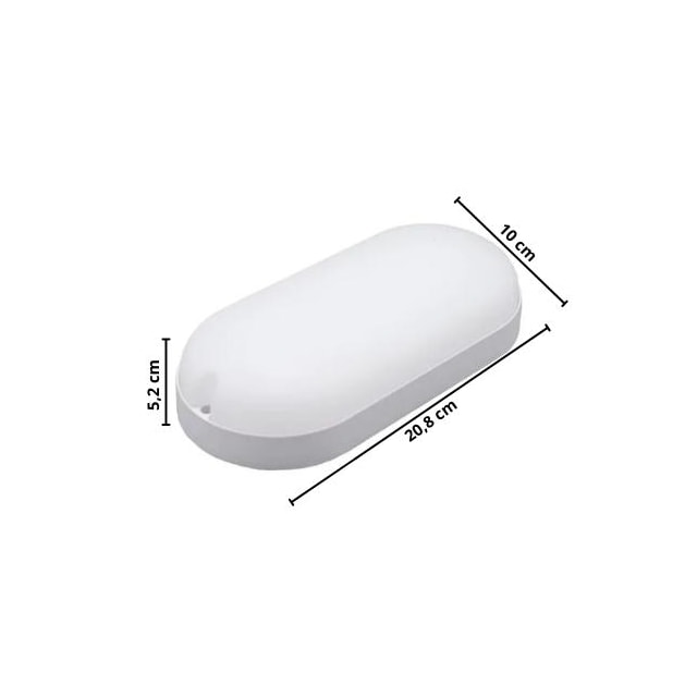 Tartaruga de Led Oval 15w 6500K Branca - DILUX