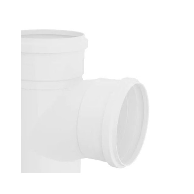 Tê Curto para Esgoto 75 X 50mm Branco - Tigre  Tê Curto para Esgoto 75 X 50mm Branco - Tigre