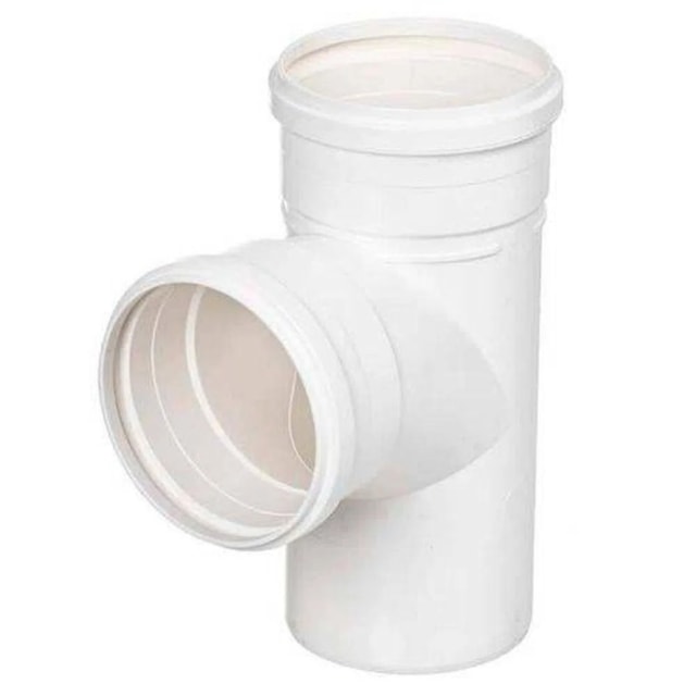 Tê Curto para Esgoto 75 X 50mm Branco - Tigre  Tê Curto para Esgoto 75 X 50mm Branco - Tigre