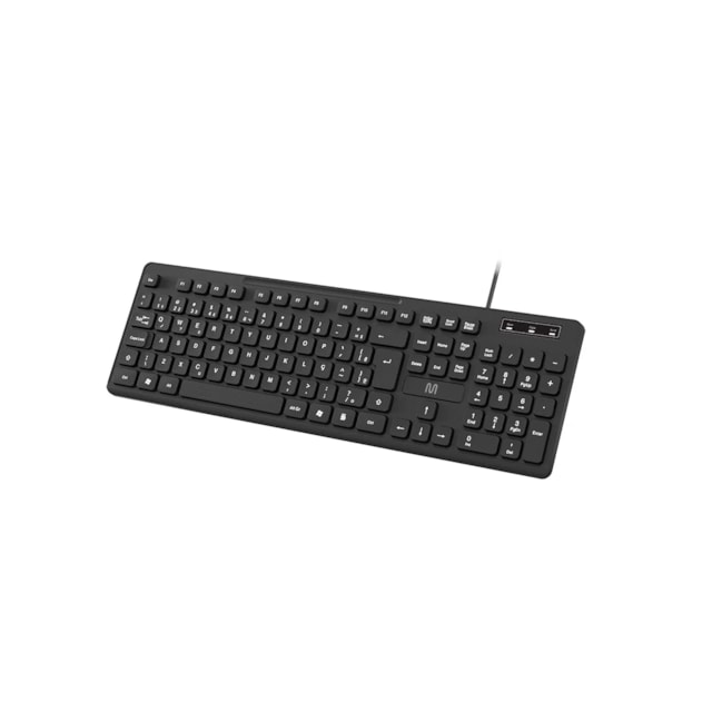 Teclado Com Fio 3 Níveis Ajustáveis Teclas Silenciosas e Conexão Usb Preto - TC144