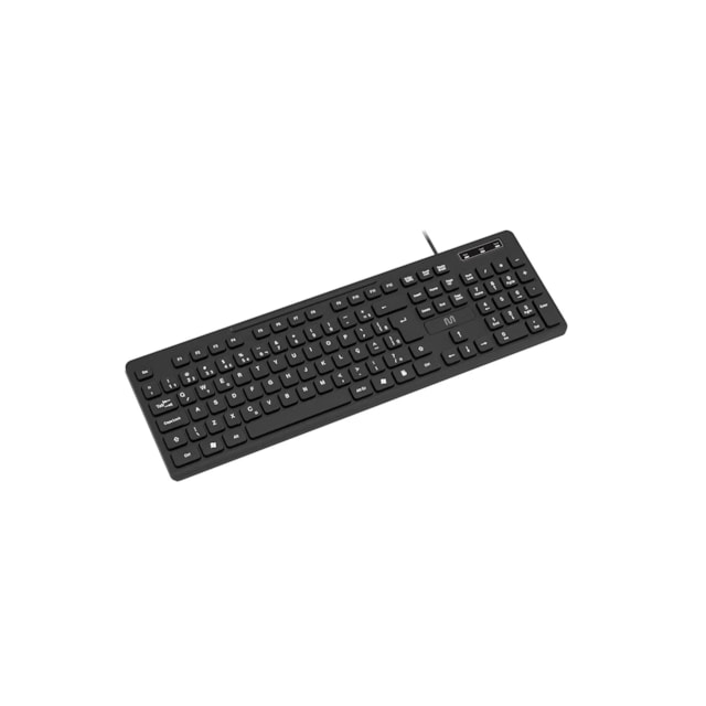 Teclado Com Fio 3 Níveis Ajustáveis Teclas Silenciosas e Conexão Usb Preto - TC144