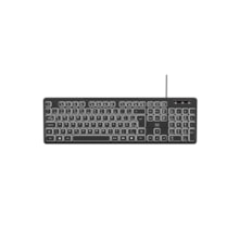 Teclado Com Fio Light 3 Níveis e LED Ajustável Teclas Silenciosas e Conexão Usb Preto - TC268