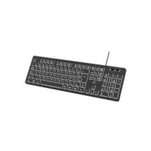 Teclado Com Fio Light 3 Níveis e LED Ajustável Teclas Silenciosas e Conexão Usb Preto - TC268