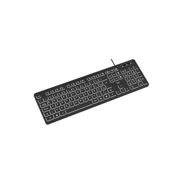 Teclado Com Fio Light 3 Níveis e LED Ajustável Teclas Silenciosas e Conexão Usb Preto - TC268