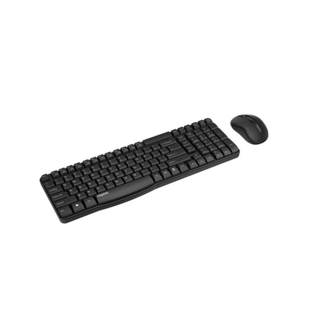 Teclado e Mouse Rapoo X1800s 2.4 Ghz Black com Pilha RA001