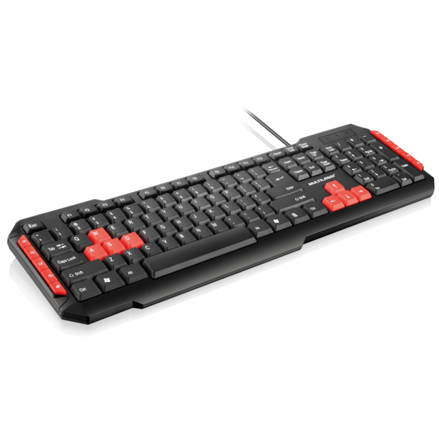 Teclado Gamer Multimídia Red USB Multilaser - TC160