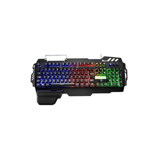 Teclado Gamer Profissional Superfície Em Metal Warrior Multilaser - TC210 Teclado Gamer Profissional Superfície Em Metal Warrior Multilaser - TC210