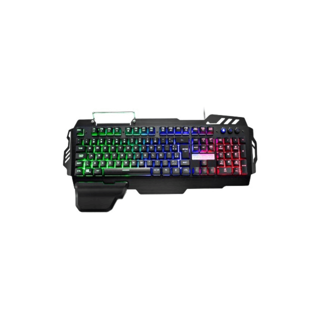 Teclado Gamer Profissional Superfície Em Metal Warrior Multilaser - TC210 Teclado Gamer Profissional Superfície Em Metal Warrior Multilaser - TC210