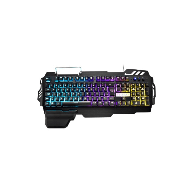 Teclado Gamer Profissional Superfície Em Metal Warrior Multilaser - TC210 Teclado Gamer Profissional Superfície Em Metal Warrior Multilaser - TC210