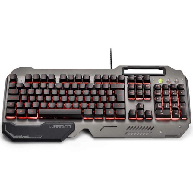 Teclado Gamer Teclado Superficie em Metal Warrior - TC222