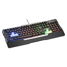 Teclado Gamer Warrior Wakiza Semi Mecânico LED Rainbow - TC208