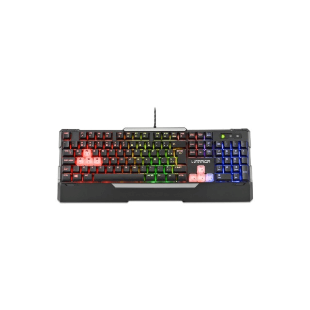 Teclado Gamer Warrior Wakiza Semi Mecânico LED Rainbow - TC208