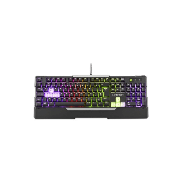 Teclado Gamer Warrior Wakiza Semi Mecânico LED Rainbow - TC208