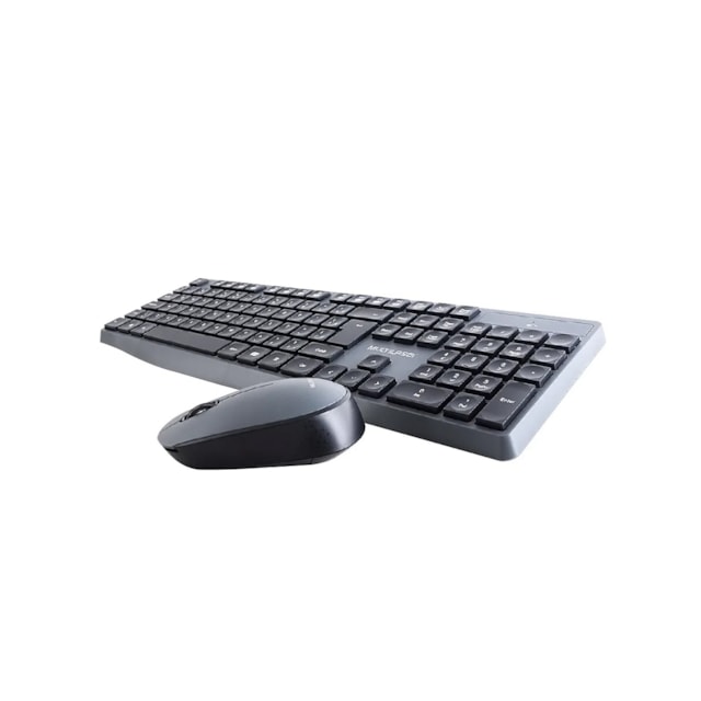 Teclado + Mouse Sem Fio Multilaser, ABNT2, Cinza- TC245