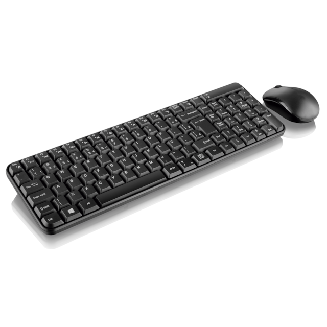 Teclado Multimídia + Mouse sem Fio 2.4GHz 1000dpi Preto Multilaser - TC183