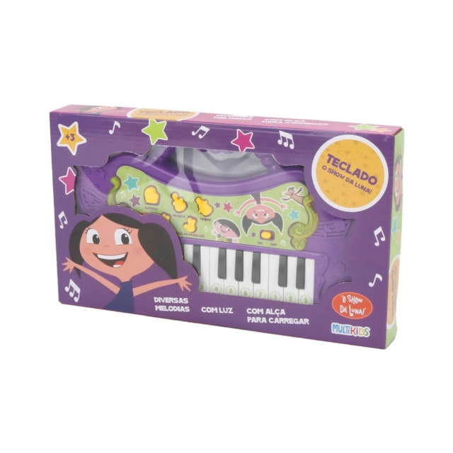 Teclado Musical O Show da Luna Multikids - BR1800