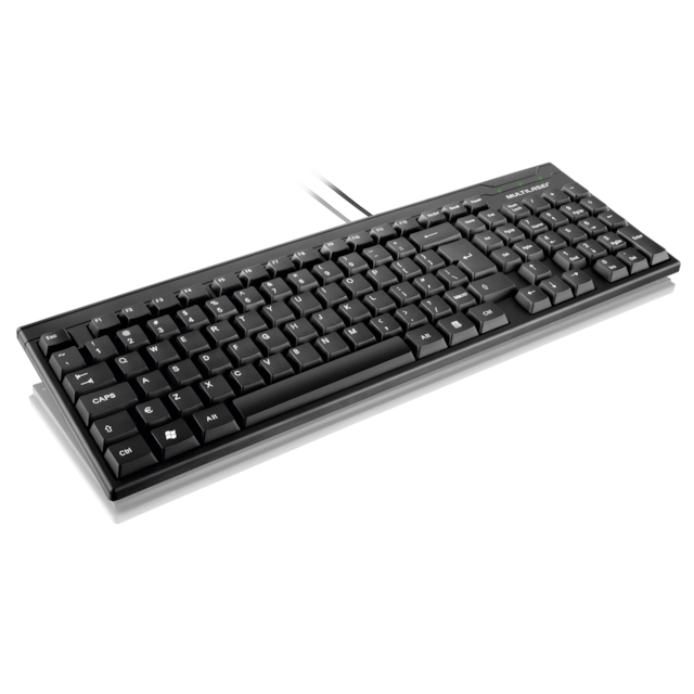 Teclado Padrão USB Preto Multilaser - TC193 Teclado Padrão USB Preto Multilaser - TC193