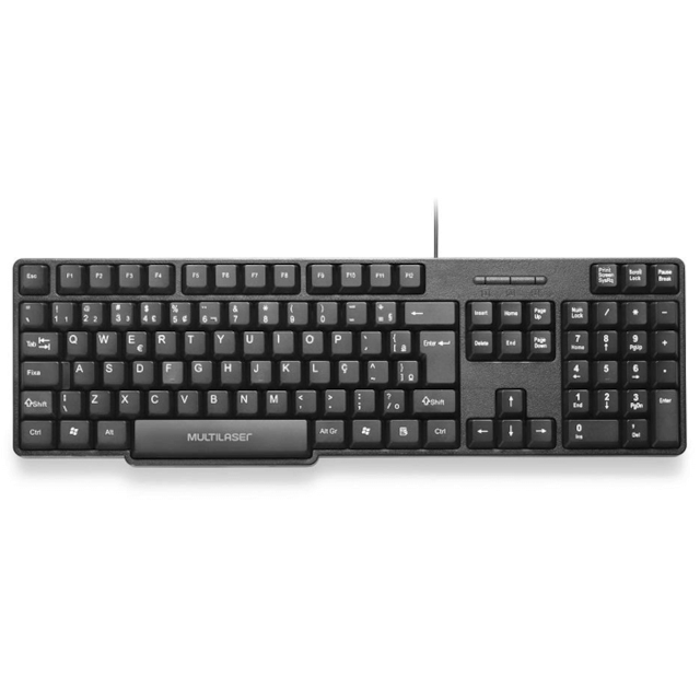Teclado Slim Preto USB Multilaser - TC213 Teclado Slim Preto USB Multilaser - TC213