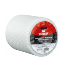 Tela Adesiva para Drywall Trançada 100mm x 20m - WORKER