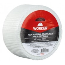 Tela Adesiva para Drywall Trançada 48mmx20m - WORKER Tela Adesiva para Drywall Trançada 48mmx20m - WORKER
