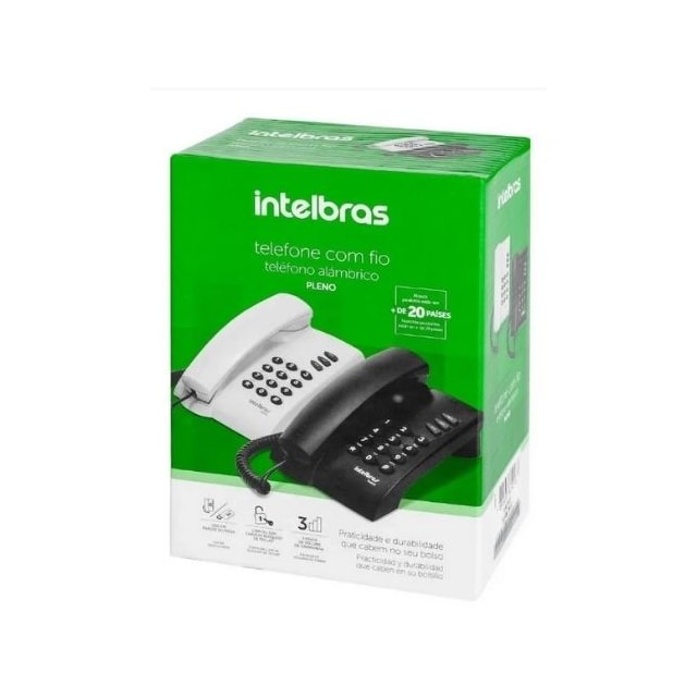 Telefone de Mesa Pleno Cinza Ártico - INTELBRAS Telefone de Mesa Pleno Cinza Ártico - INTELBRAS
