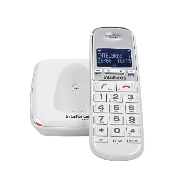 Telefone em Fio TS 63V Branco - INTELBRAS Telefone em Fio TS 63V Branco - INTELBRAS