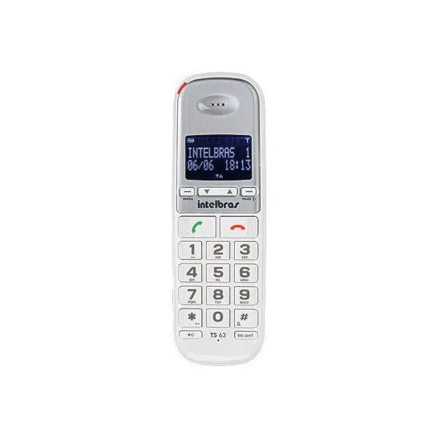 Telefone em Fio TS 63V Branco - INTELBRAS