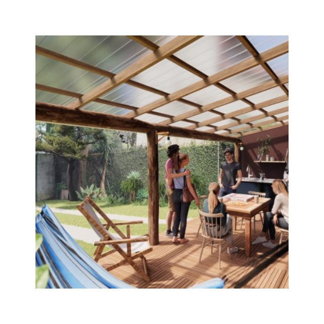 Telha de PVC Incolor Ondalev 2,44 x 0,5m - FORTLEV Telha de PVC Incolor Ondalev 2,44 x 0,5m - FORTLEV