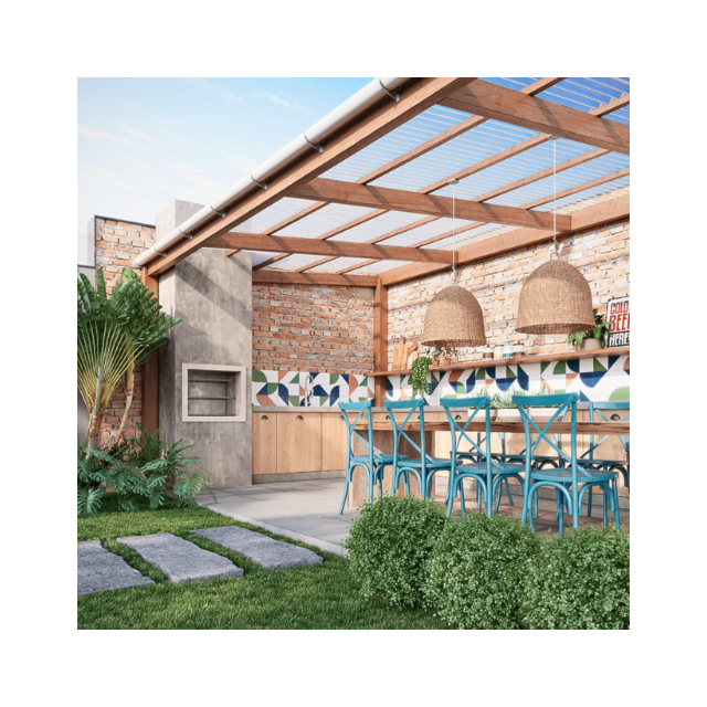 Telha de PVC Incolor Ondalev 2,44 x 0,5m - FORTLEV Telha de PVC Incolor Ondalev 2,44 x 0,5m - FORTLEV